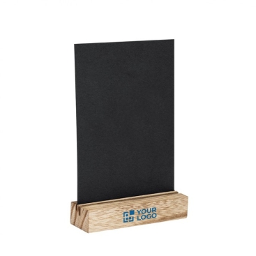 Portagráfico de quadro-preto de dupla face com base de madeira