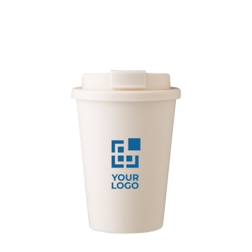 Copo de plástico com tampa de rosca e abertura para beber 350ml