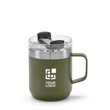 Caneca de aço inoxidável reciclado com tampa giratória 350ml