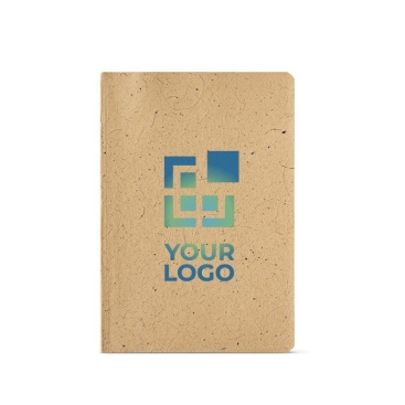 Caderno com capa mole feito parcialmente de casca de coco A5