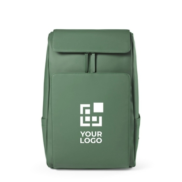 Mochila de couro sintético com espaço acolchoado para portátil 20L