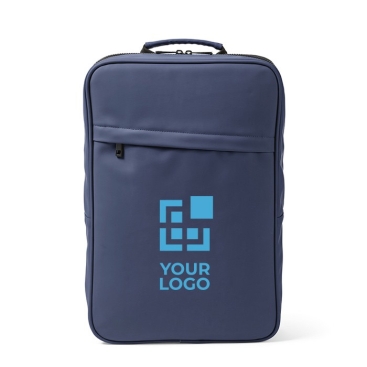 Mochila para PC de couro sintético com encosto acolchoado 15,6''
