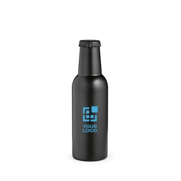 Garrafa estilo cerveja de aço inoxidável com tampa anti-gotas 350ml