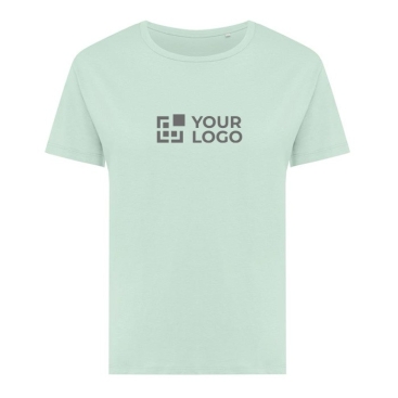 T-shirt de mulher de algodão reciclado slim fit 160 g/m2 Iqoniq cor verde-claro vista principal