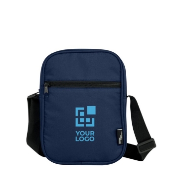 Bolsa a tiracolo de poliéster reciclado repelente à água com bolsos
