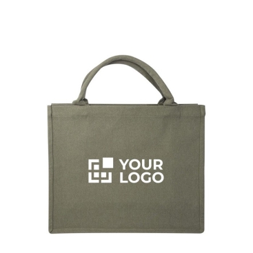 Saco de compras de algodão reciclado resistente 500 g/m2