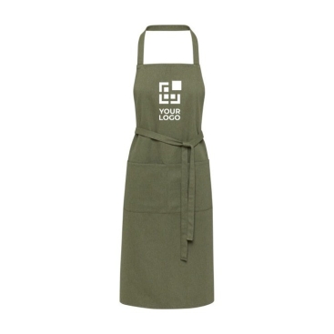Avental de materiais reciclados com dois bolsos 240 g/m2