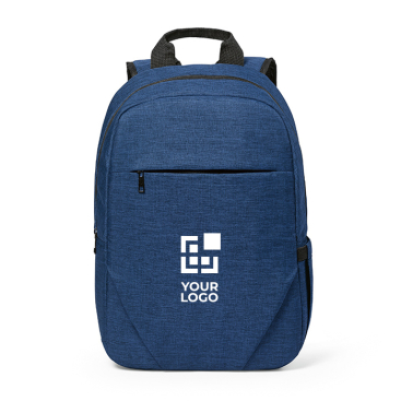Mochila de RPET 300D com compartimento frontal com zíper 18L