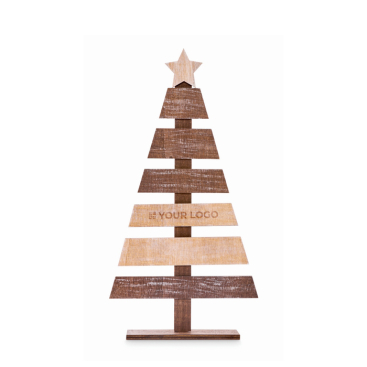 Árvore de Natal decorativa feita de madeira personalizável