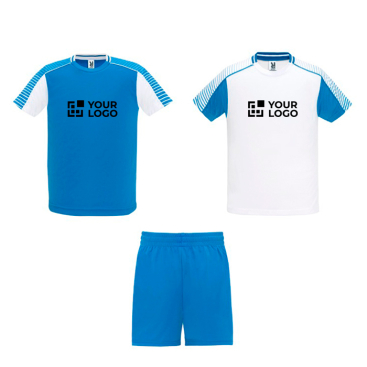 Conjunto desportivo unissexo com 2 t-shirts e calções 140 g/m2 Roly Direct Juve 