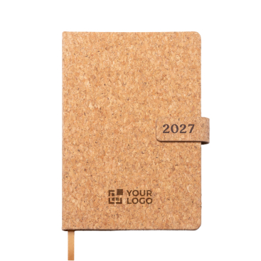 Agenda em cortiça com fecho magnético, formato A5