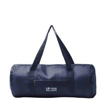 Saco de desporto dobrável em plástico reciclado com fecho éclair