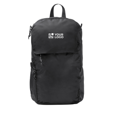 Mochila ecológica repelente à água com bolsos e fecho de correr 9''