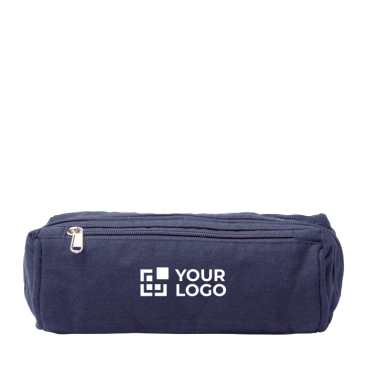 Necessaire de algodão reciclado com bolso exterior 300 g/m²