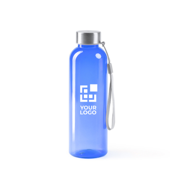 Garrafa de rPET com corpo translúcido e tira de transporte 600 ml