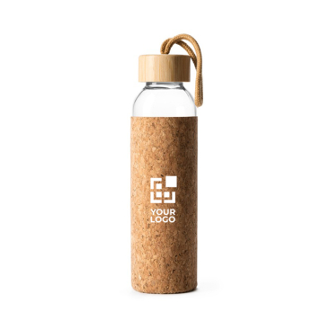 Garrafa de vidro com manga de cortiça natural 500 ml