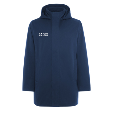 Parka unissexo 3/4 com capuz amovível e fecho de correr Roly Direct Dome