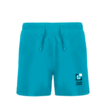 Calções de banho poliéster 2 bolsos laterais 100 g/m2 Roly Direct Aqua 