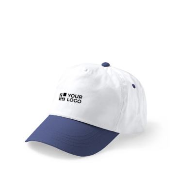 Boné de 5 painéis de algodão com ilhós de ventilação 170 g/m2