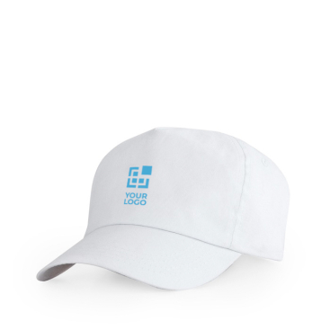 Boné de algodão com fecho de velcro ajustável e ilhós