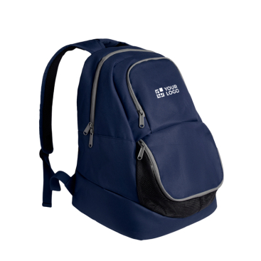 Mochila desportiva com bolso para sapatos e costas almofadadas 31L