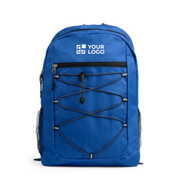 Mochila desportiva de poliéster 600D com fecho de correr frontal