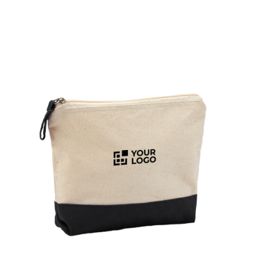 Nécessaire algodão bicolor fecho de correr/puxador a condizer 280 g/m²