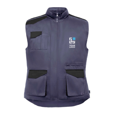 Colete de trabalho multibolsos de poliéster e algodão 200 g/m2 Roly Armada 