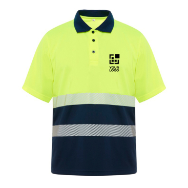 Polo técnico de trabalho de alta visibilidade de poliéster 170 g/m2 Roly Vega 