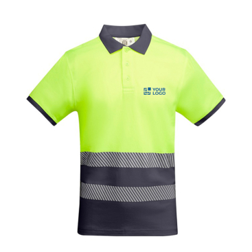 Polo de trabalho de alta visibilidade, manga curta 170 g/m2 Roly Atrio 