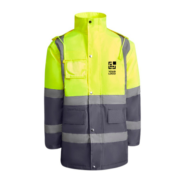 Parka acolchoada de trabalho, alta visibilidade 395 g/m2 Roly Merak 