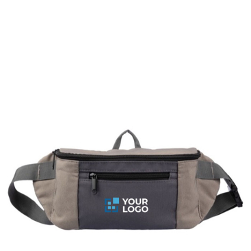 Bolsa à tiracolo tricolor de poliéster com bolso frontal e superior