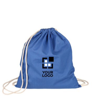 Mochila de cordão de algodão colorido Oeko-Tex® 140 g/m2