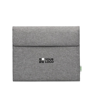 Porta-fólio de rPET com bloco de notas e bolso para dispositivos