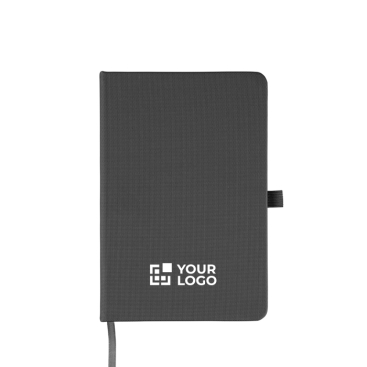 Caderno de poliéster rPET de capa semidura, folhas A5 pautadas