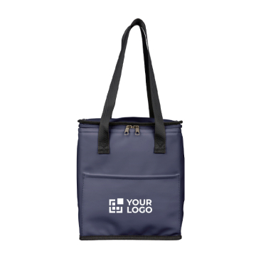 Saco térmico de couro sintético, asas compridas e bolso dianteiro 9 L