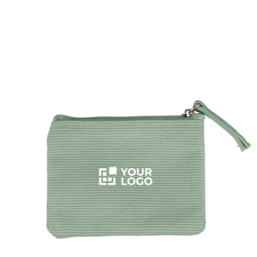 Porta-moedas de bombazine para personalizar fecho de correr a condizer