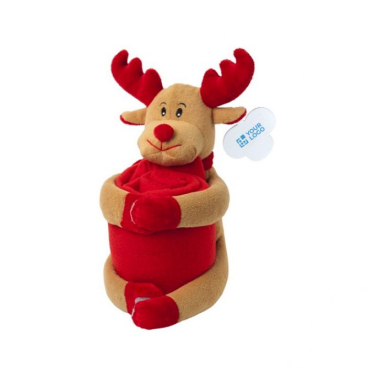 Peluche em forma de rena com manta polar para crianças Reindeer