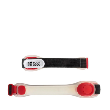 Bracelete de silicone para visibilidade, 2 luzes LED e fecho de velcro