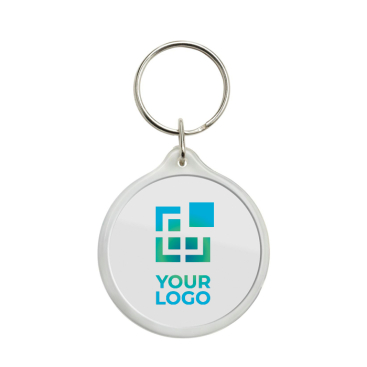 Porta-chaves de plástico com anel metálico fabricado na Europa
