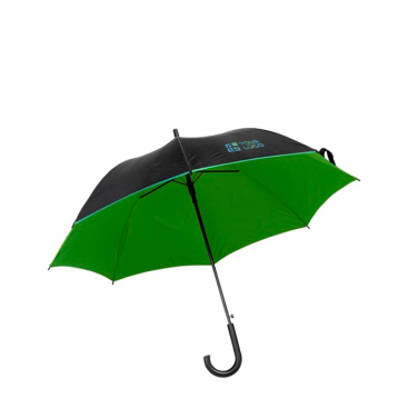 Guarda-chuva de 8 painéis de cor preta com interior colorido Ø103