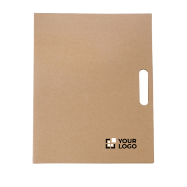 Porta-fólio de cartão com bloco de notas, caneta e notas adesivas
