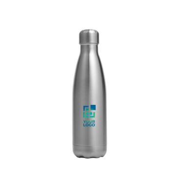 Garrafa de aço inoxidável com tampa de rosca prateada 650 ml