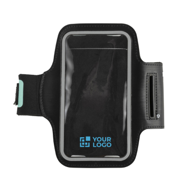 Braçadeira desportiva porta-telemóvel refletora com fecho de velcro