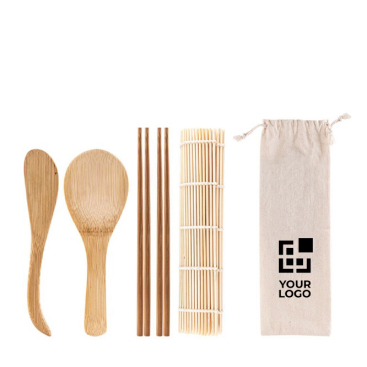 Kit de 5 peças para fazer sushi com o logo da empresa Sushi