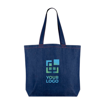 Saco de ganga reciclada para personalizar com asas compridas 280 g/m²