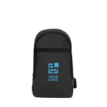 Bolsa tiracolo de couro sintético com um bolso exterior na frente