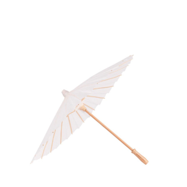 Guarda-chuva elegante de papel branco personalizável ideal para bodas
