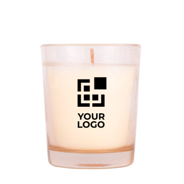 Vela de parafina aromatizada em frasco de vidro translúcido