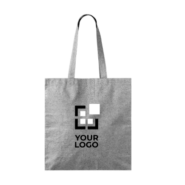 Saco tote de algodão e poliéster amplo acabamento marmoreado 240 g/m²